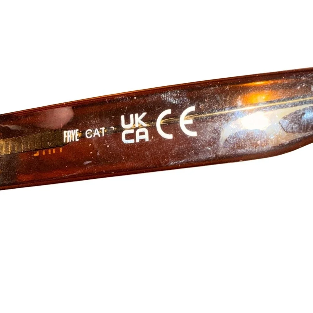 Boho Festival Beach Frye‎ Oversize Sunglasses Amber Brown Square Cat Eye